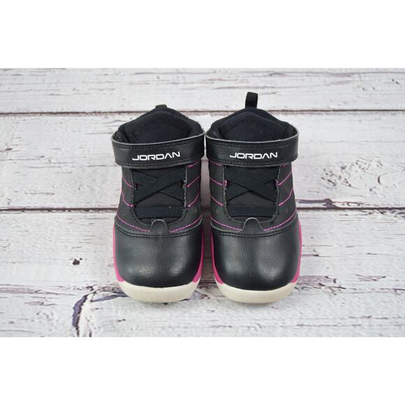 Nike Jordan Velocity Toddler Basketball Sneakers Black & Pink Size 7C Pre-Owned - Picture 2 of 10